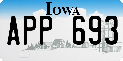 IA license plate APP693