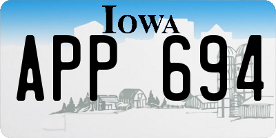 IA license plate APP694