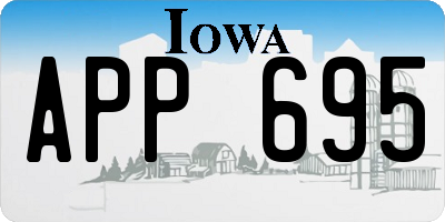 IA license plate APP695
