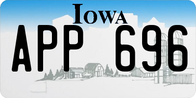 IA license plate APP696