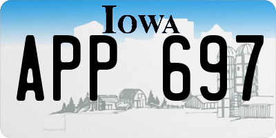 IA license plate APP697