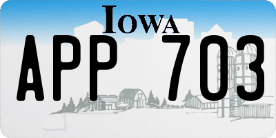 IA license plate APP703
