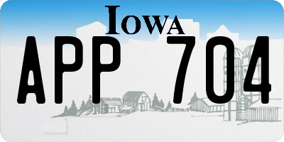 IA license plate APP704