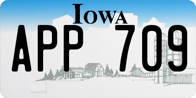IA license plate APP709