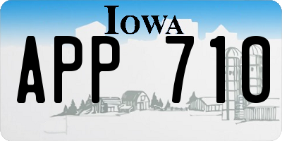 IA license plate APP710