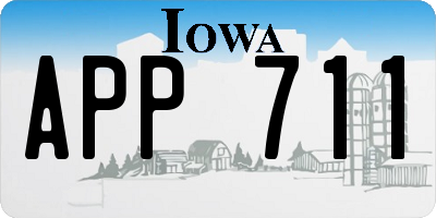 IA license plate APP711