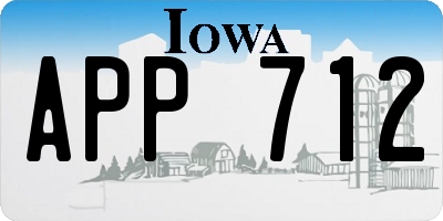 IA license plate APP712
