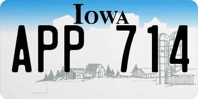 IA license plate APP714