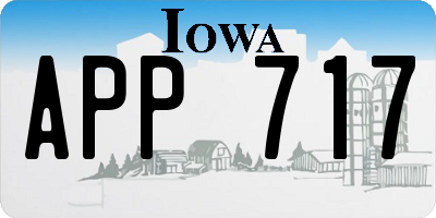 IA license plate APP717