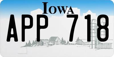 IA license plate APP718
