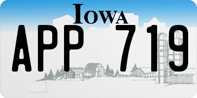 IA license plate APP719