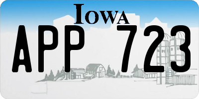 IA license plate APP723