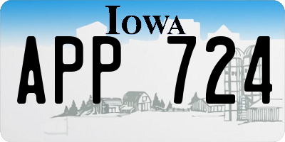 IA license plate APP724