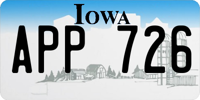 IA license plate APP726