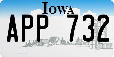 IA license plate APP732