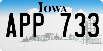 IA license plate APP733