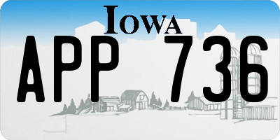 IA license plate APP736