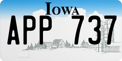 IA license plate APP737