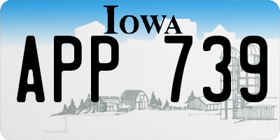 IA license plate APP739