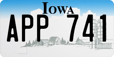 IA license plate APP741