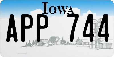 IA license plate APP744