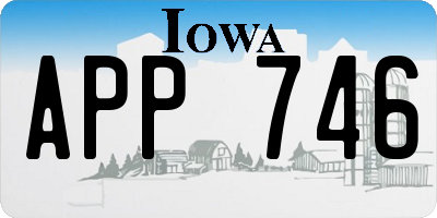 IA license plate APP746