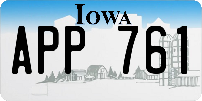 IA license plate APP761