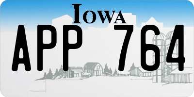IA license plate APP764