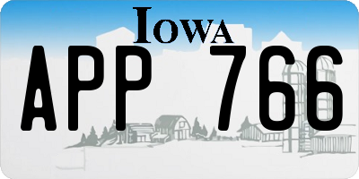 IA license plate APP766