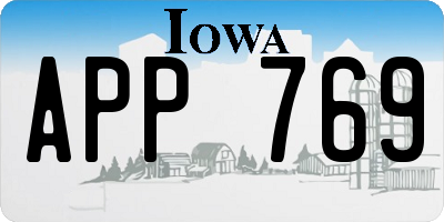 IA license plate APP769