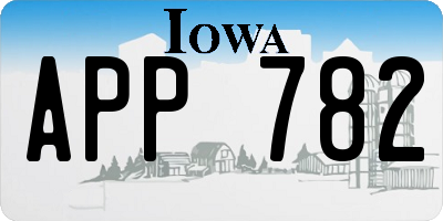 IA license plate APP782