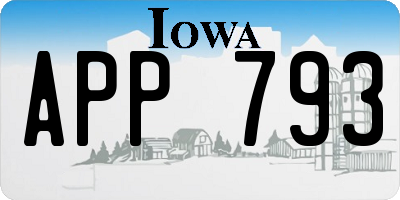 IA license plate APP793