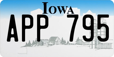 IA license plate APP795