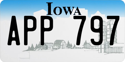 IA license plate APP797