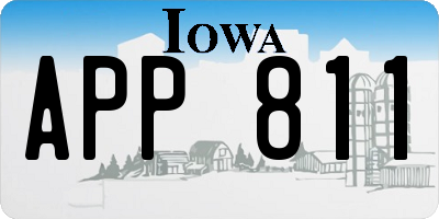 IA license plate APP811