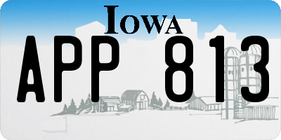 IA license plate APP813