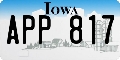 IA license plate APP817