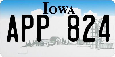 IA license plate APP824