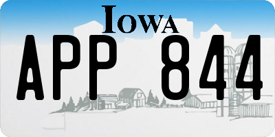 IA license plate APP844