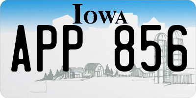 IA license plate APP856