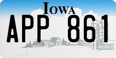 IA license plate APP861