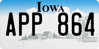 IA license plate APP864