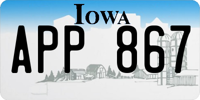 IA license plate APP867