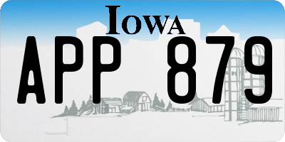 IA license plate APP879