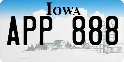 IA license plate APP888
