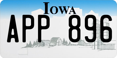 IA license plate APP896