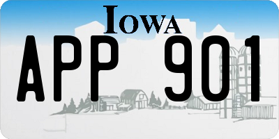 IA license plate APP901