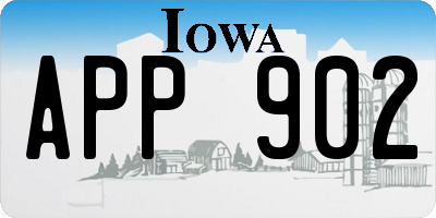 IA license plate APP902