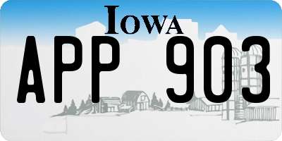 IA license plate APP903