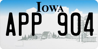 IA license plate APP904